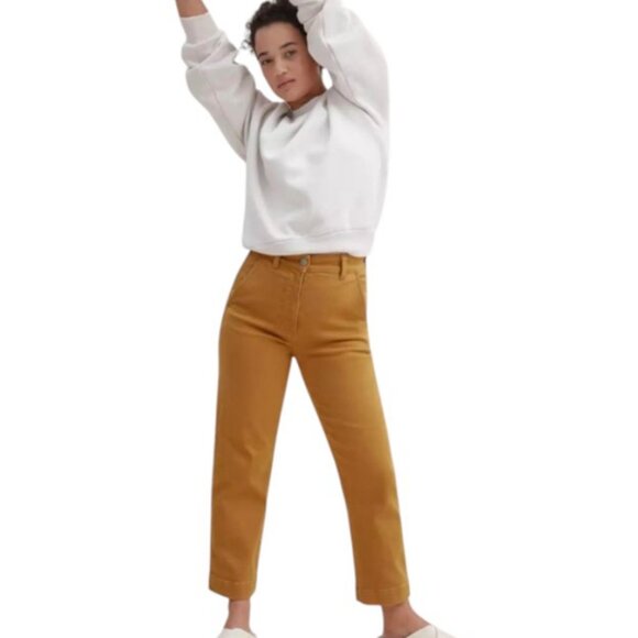 Everlane tapenade cropped straight tall pants size 00 - Picture 2 of 8